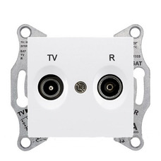 SEDNA - TV/R INTERMEDIATE OUTLET - 4DB WITHOUT FRAME WHITE